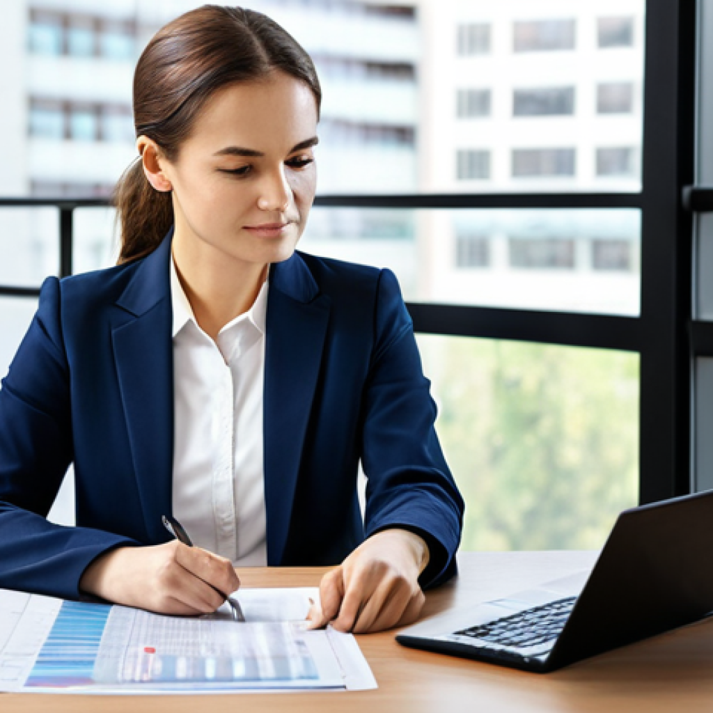 **

"A professional financial advisor, fully clothed in a modest business suit, sitting at a desk in a bright, modern office. She is reviewing documents related to international money transfers and taxation for a client. The scene is well-lit and professional.  Perfect anatomy, correct proportions, natural pose, well-formed hands, proper finger count, natural body proportions. Safe for work, appropriate content, fully clothed, professional."

**