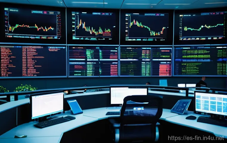 은행의 외환 관리 전략 - **Prompt:** A modern, high-tech bank trading floor bustling with activity. Diverse traders and finan...