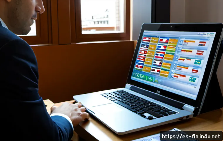 외환거래 트레이딩 기본 - Photorealistic beginner foreign exchange trading workspace in Madrid, Spain, an adult Spanish trader...